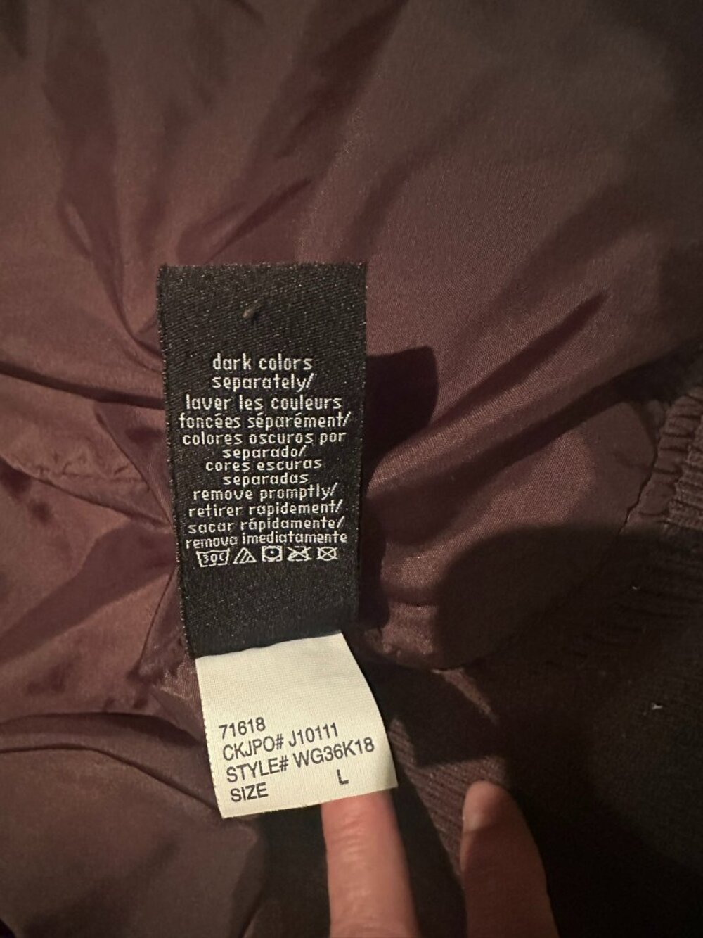 Calvin Klein Jeans Brown Puffer Jacket with Faux Fur Hood - Picture 5 of 5